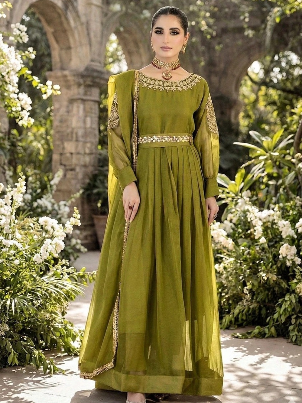 Olive Green Maxi Dress